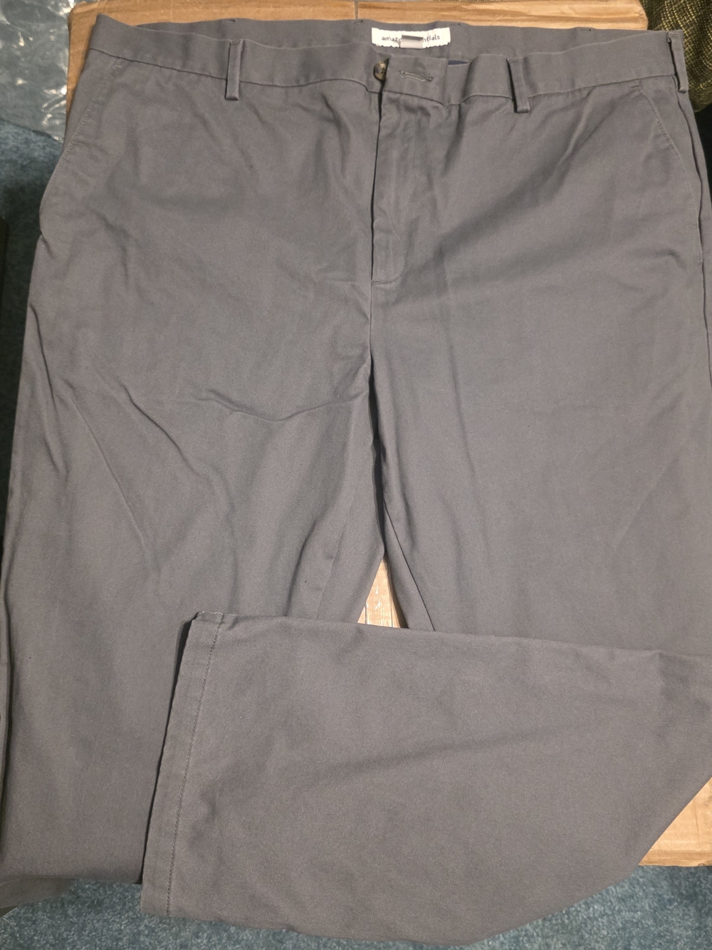 Amazon Essentials Men's Charcoal Gray Chino Pants 42x30